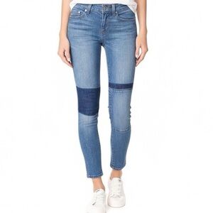 Derek Lam 10 Crosby Devi Mid Rise with Knee Patches Skinny Jeans 26